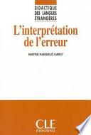 L'interprétation de l'erreur
