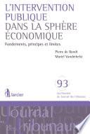 L'intervention publique dans la spère économique