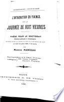 L'introduction en France de la journée de huit heures