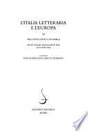 L'Italia letteraria e l'Europa: Tra Ottocento e duemila