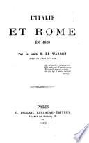 L'Italie et Rome en 1869