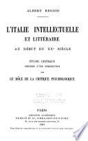 L'Italie intellectuelle et littéraire au début du XXe siècle
