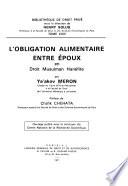 L'obligation alimentaire entre époux en droit musulman hanéfite