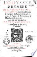 L'Odyssée d'Homère... de la version de Salomon Certon,...