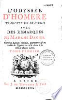 L'Odyssée d'Homère traduit en françois par Madame Dacier