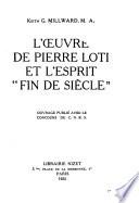 L'oeuvre de Pierre Loti et l'esprit fin de siècle