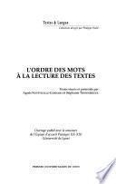 L'ordre des mots à la lecture des textes