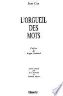 L'orgueil des mots