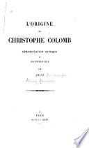 L'origine de Christophe Colombo