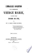 L ́ Immaculée Conception de la Bienheureuse Vierge Maria,considerée comme Dogme de Foi