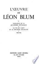 L'œuvre de Léon Blum