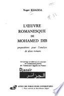 L'œuvre romanesque de Mohamed Dib