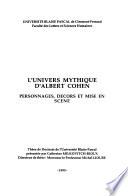 L'univers mythique d'Albert Cohen