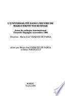 L'universalité dans l'oeuvre de Marguerite Yourcenar