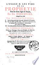 L'usage et les fins de la prophétie dans les divers ages du monde en six discours