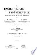 La bactériologie expérimentale