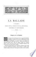 La ballade et ses dérivés