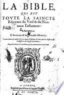 La Bible, etc