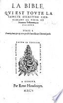 La Bible, etc. [With fuller summaries and marginal references.]