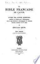 La Bible Française de Calvin