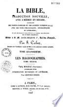 La Bible, traduction nouvelle, avec l'hébreu en regard, accompagné des points-voyelles et des accens toniques...
