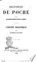 La bibliothèque de poche par une société de gens de lettres et d'érudits