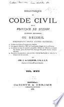La bibliothèque du Code civil de la province de Québec