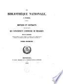 La Bibliothèque nationale à Paris