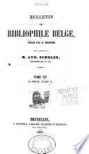 La bulletin du bibliophile Belge