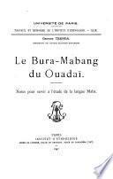 La bura-mabang du Ouadaï