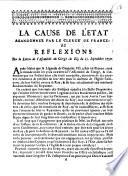 La cause de l'état abandonnée par le clergé de France, ou Réflexions sur la lettre de l'Assemblée du clergé au roi du 11. Septembre 1730
