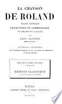 La Chanson de Roland, texte critique, traduction et commentaire, grammaire et glossaire