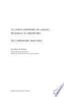 La Charte européenne des langues régionales ou minoritaires
