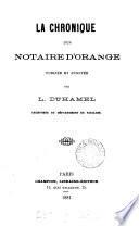 La chronique d'un notaire d'Orange