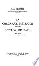 La chronique métrique attribuée à Geffroy de Paris