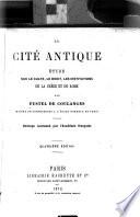 La cité antique: étude sur le culte