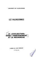 La Civilisation dans l'enseignement et la recherche