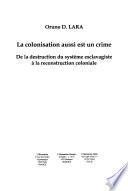La colonisation aussi est un crime