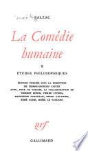 La comédie humaine: Études philosophiques