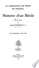 La Compagnie de Jésus en France: 1830-1845
