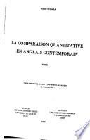 La comparaison quantitative en anglais contemporain