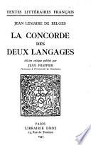 La Concorde des deux Langages