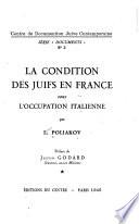 La condition des Juifs en France sous l'occupation italienne