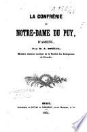 La confrérie de Notre-Dame Du Puy, d'Amiens