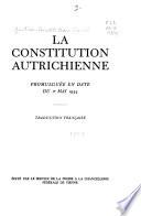 La constitution autrichienne