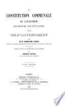 La constitution communale de l'Angleterre