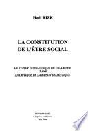 La constitution de l'être social