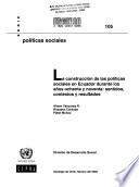 Livre La construcción de las políticas sociales en Ecuador durante los años ochenta y noventa