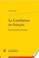La corrélation en français