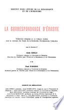 La correspondance d'Érasme